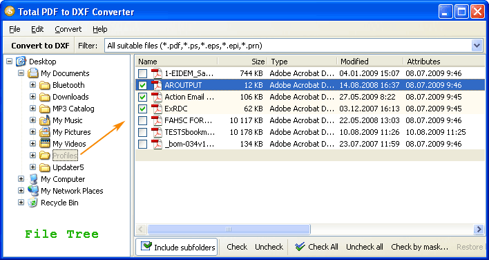 PDF to DXF converter