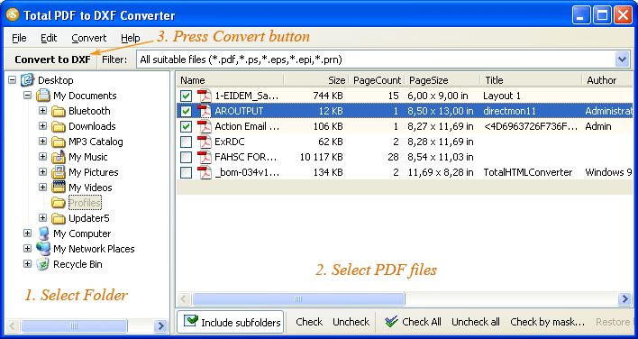 PDF to DXF